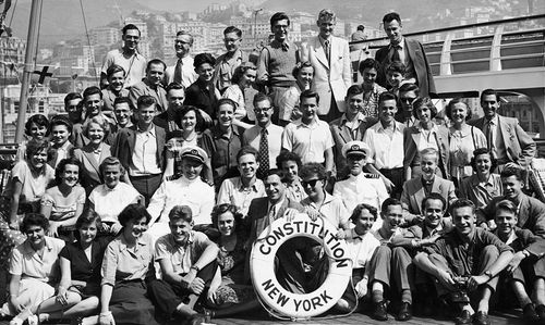 Photo of the first cohort of Austrian Fulbright program participants in 1951