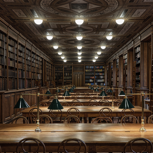 Photo of the library at the Academy of Fine Arts Vienna
