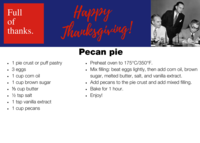Recipe: pecan pie