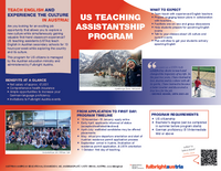 Flyer for US Teaching Assistantship (USTA) Program