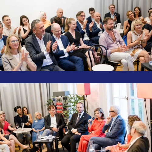 Photo of the audience and panel members