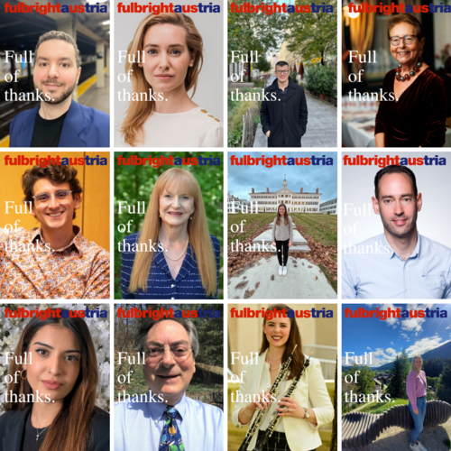Collage of the 12 posts from the "12 days of giving thanks" campaign