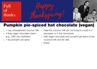 Recipe: pumpkin pie-spiced hot chocolate (vegan)