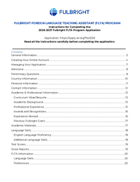 FLTA application instructions 2026–27