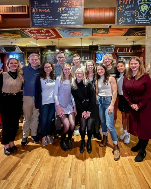 Photo of alums at meet & greet in New York City