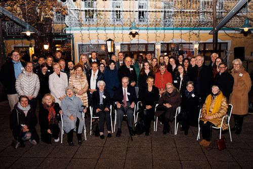 Image of attendees at the annual Thanksgiving dinner